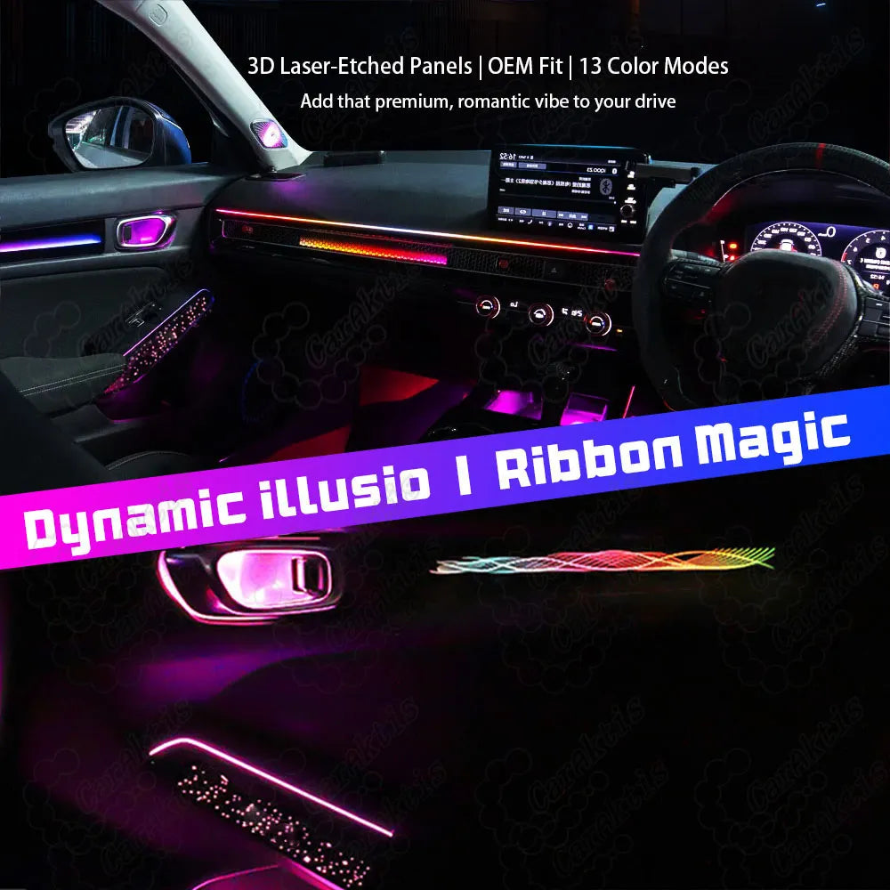 CarAktis For Honda Civic 2022-2026 11th LED Flash illuminate Ambient Light Atmosphere Interior Lamp