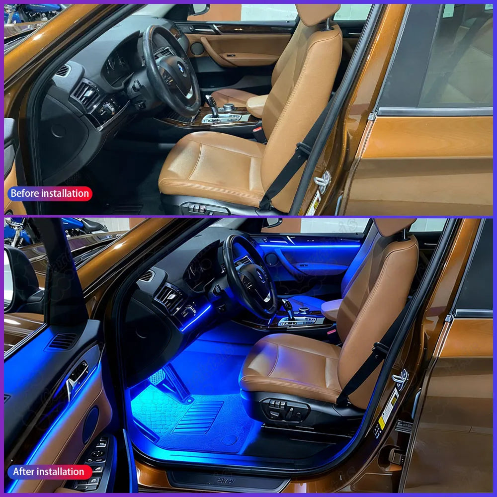 Multi-Color RGB Ambient Light for BMW X3 F25 X4 F26 2012-2017, Interior LED Strip Atmosphere Lamp