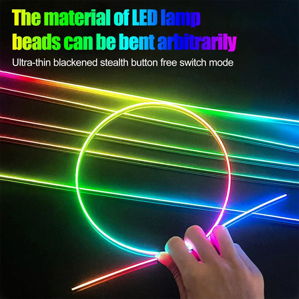 Caraktis 64 Color RGB Dynamic Symphony Car Ambient Light Interior Guide LED Strip Light Decoration Atmosphere Lamp