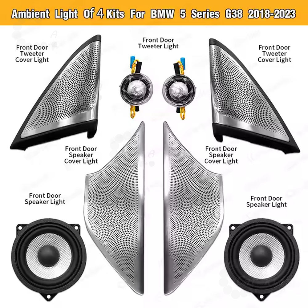 CarAktis For BMW 5 Series G30 G38 2018-2023 Midrange Tweeter HiFi Music Stereo Horn Ambient Light Decorate Refit