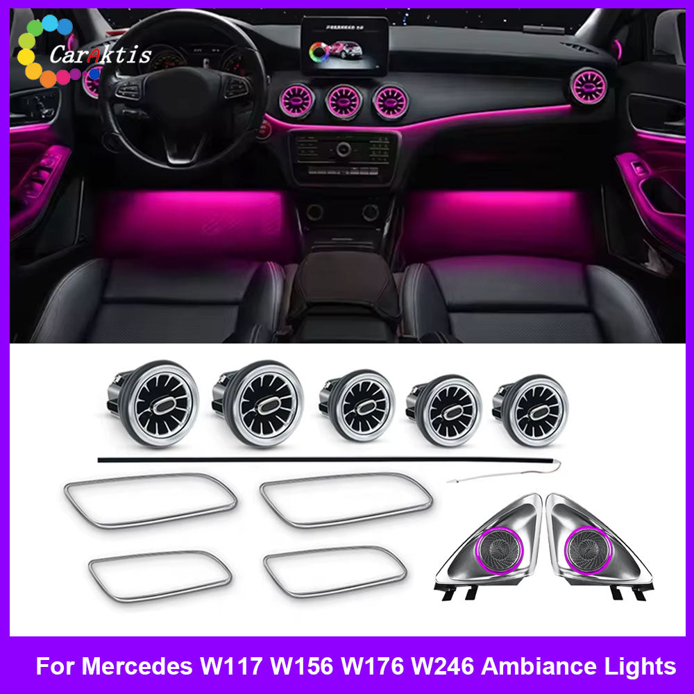 For Mercedes 2013-2019 CLA W117 W156 W176 W246 64 Colors Ambient Lights Interior Ambient Lights