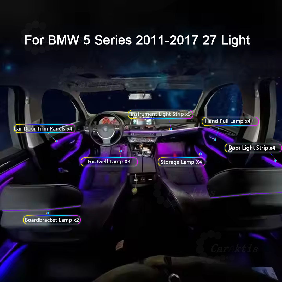 CarAktis Interior Atmosphere lamp For BMW 5 Series F10 F11 F18 2012-2017 Dashbaord Lighting Ambient Lighting Kit