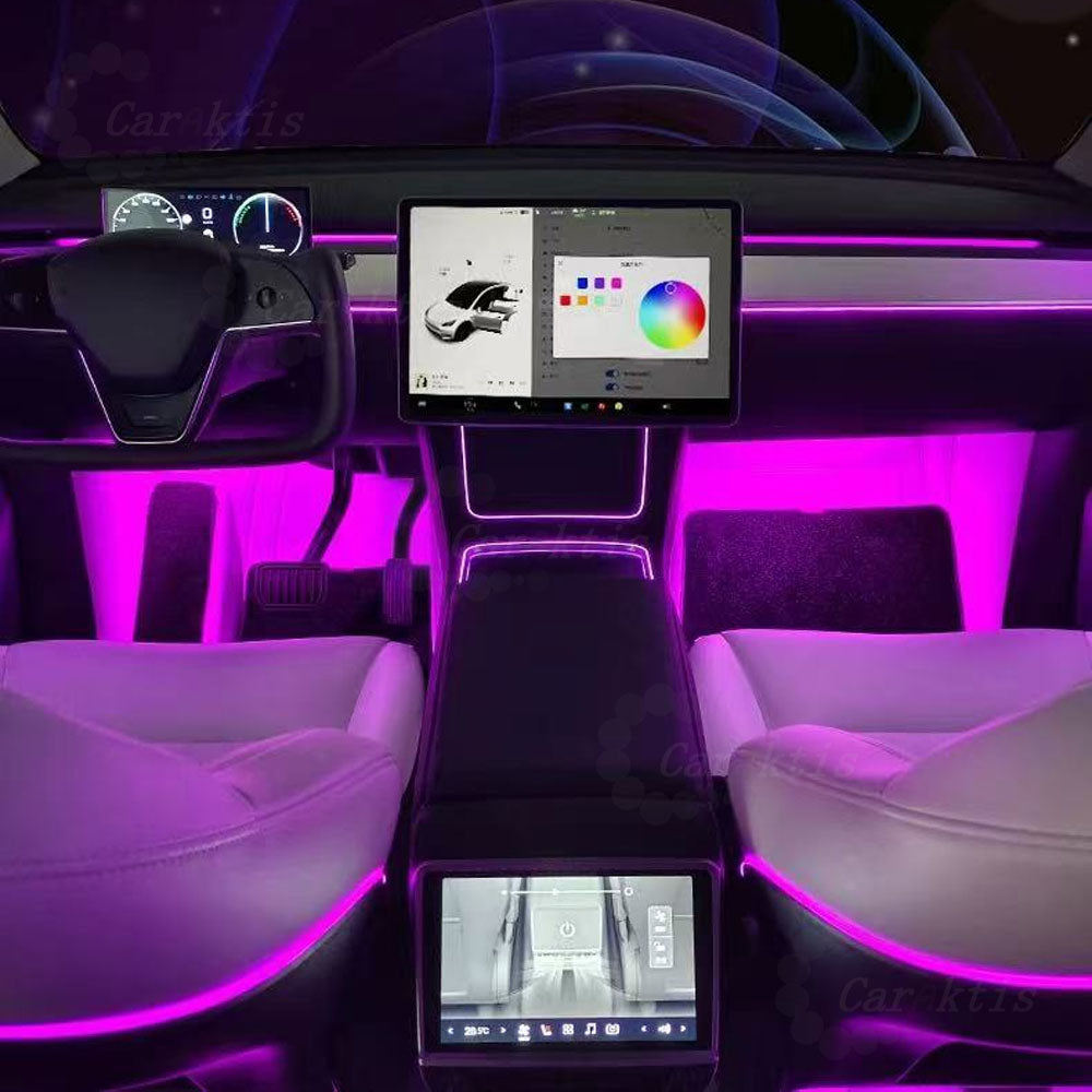 CarAktis Radium Carving Ambient Lighting Kit For Tesla Model Y 2023 LED Safety Assistance Systems