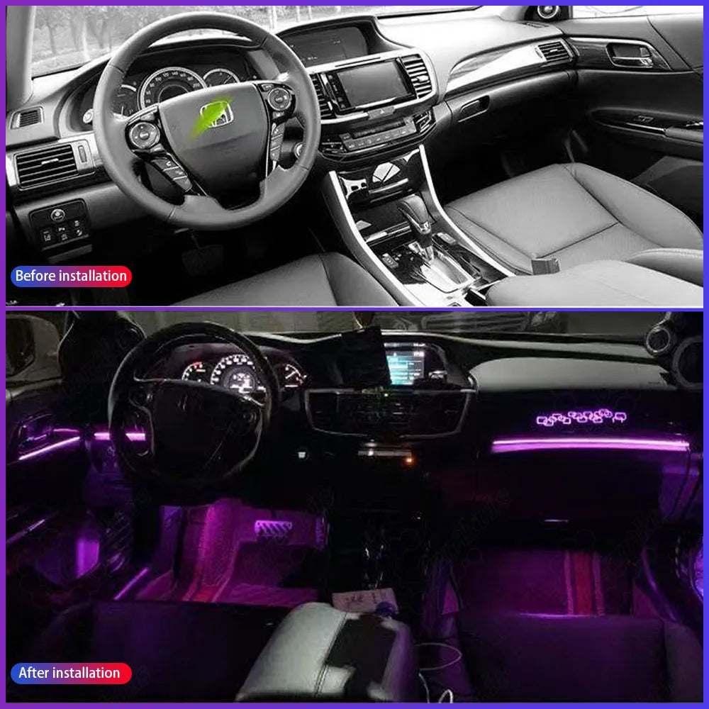 Honda Accord (2013-2017) 9th Gen Active Ambient Lighting Kit - 1:1 OEM Replacement, APP Control & Dynamic Sync