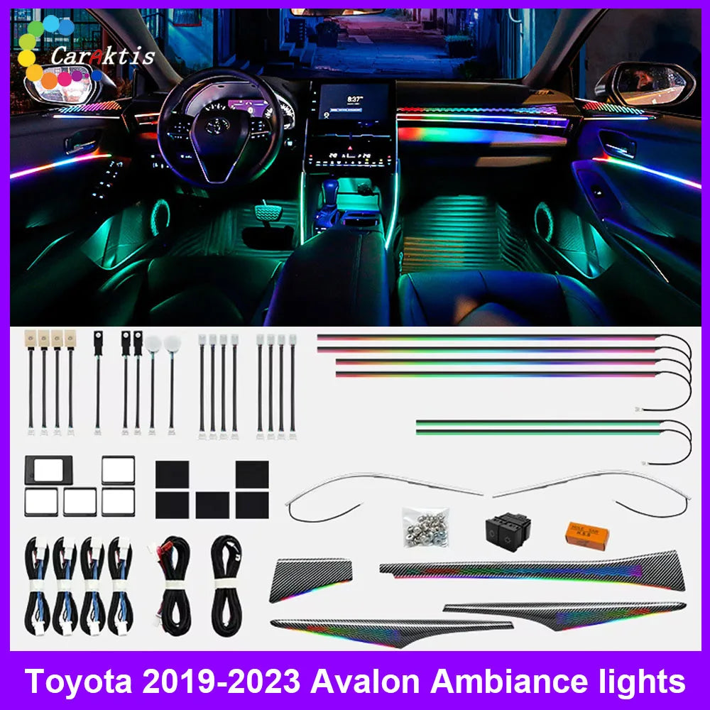 CarAktis Ambient Light LED Interior Decoration For Toyota Avalon 2019-2024 Dynamic Lighting