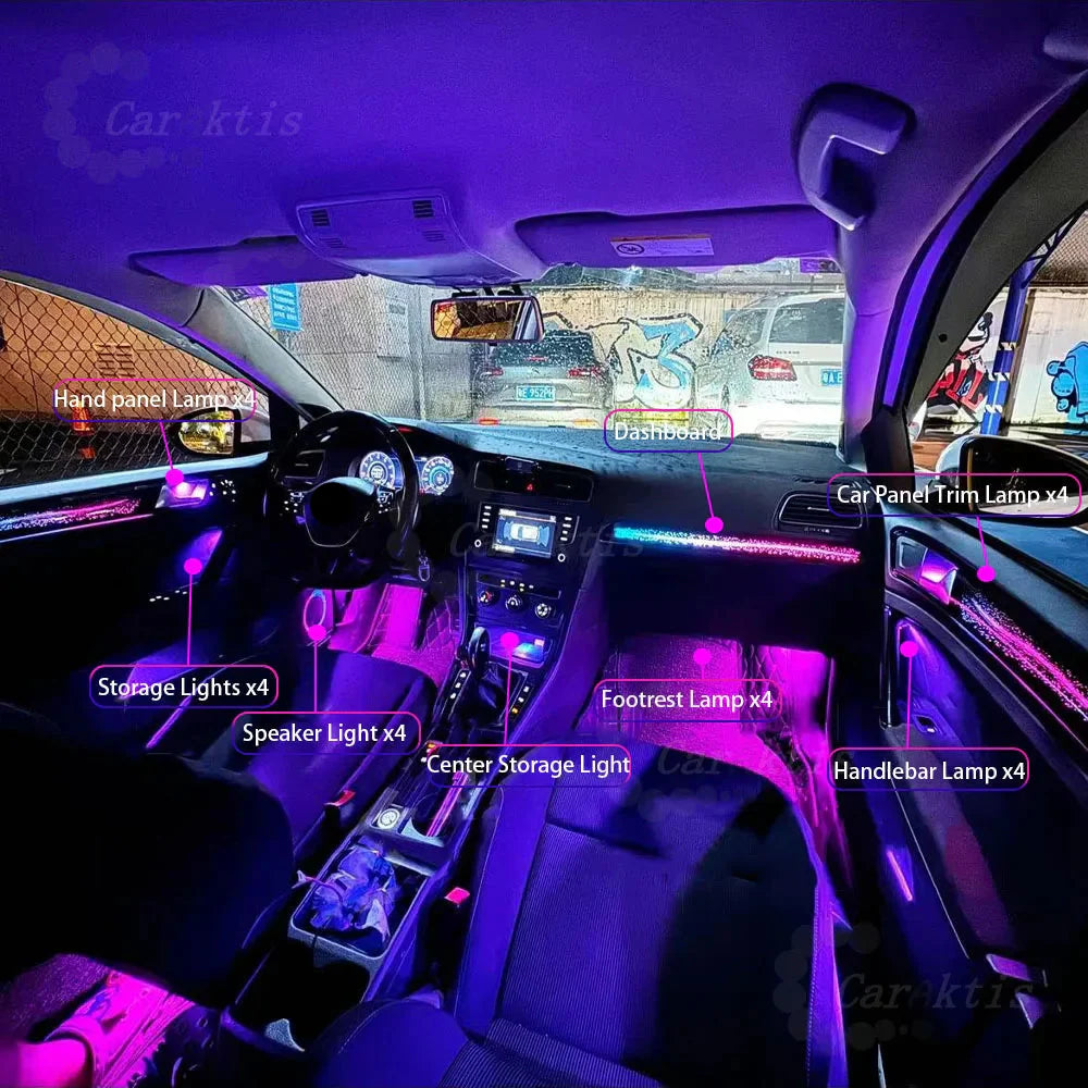 CarAkits LED Ambient Light Symphony For Volkswagen Golf 7 2017-2021 Dynamic Interior Lighting