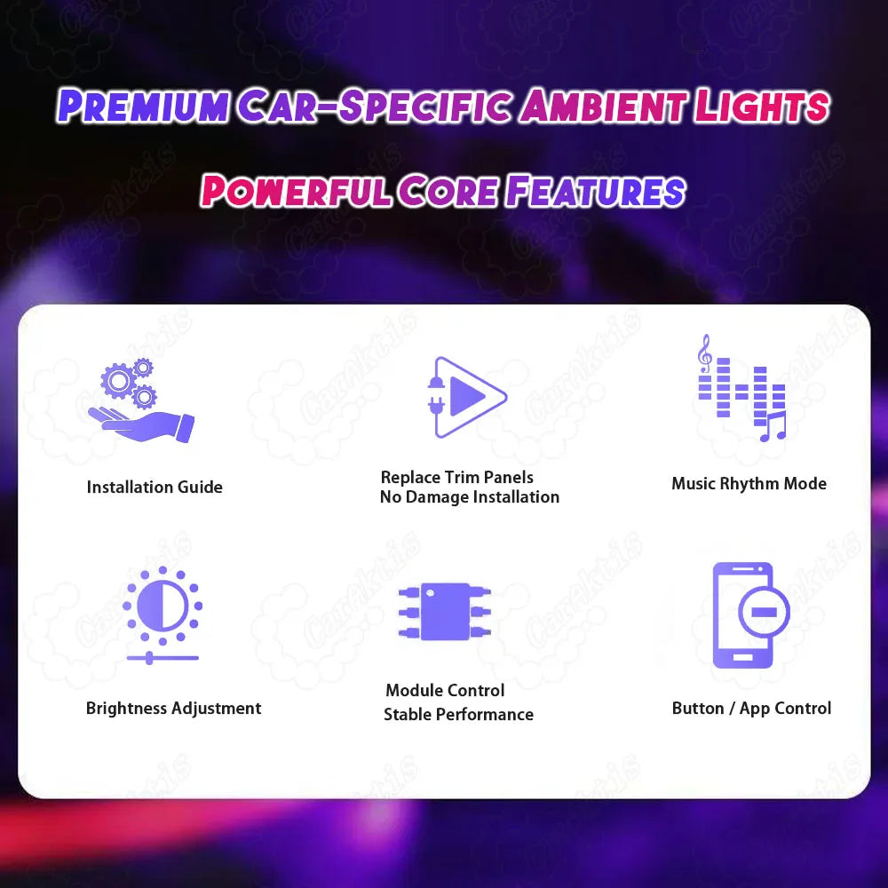 CarAktis Ambient Light Core Features