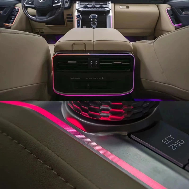 64-Color LED Ambient Interior Light Kit for Toyota Land Cruiser LC300 2022–2025 Multicolor Symphony Atmosphere Strip Upgrade