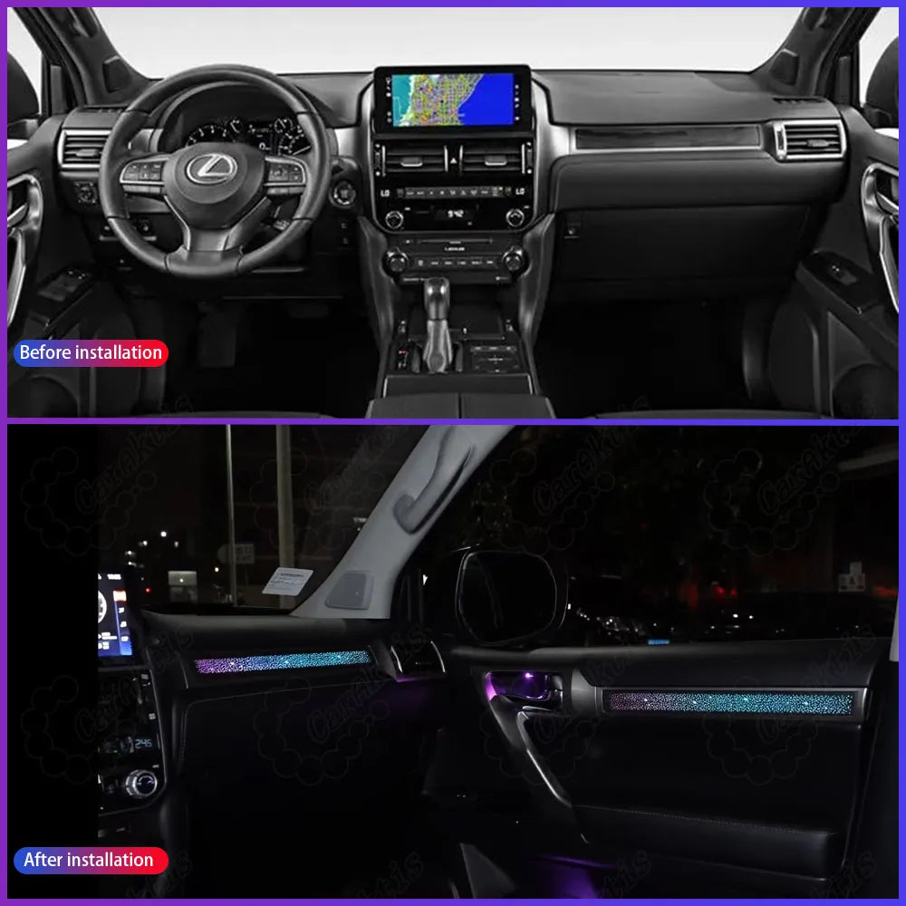 64-Color Symphony Ambient Interior Lighting Kit for Lexus GX 2009–2023| LED Atmosphere Upgrade