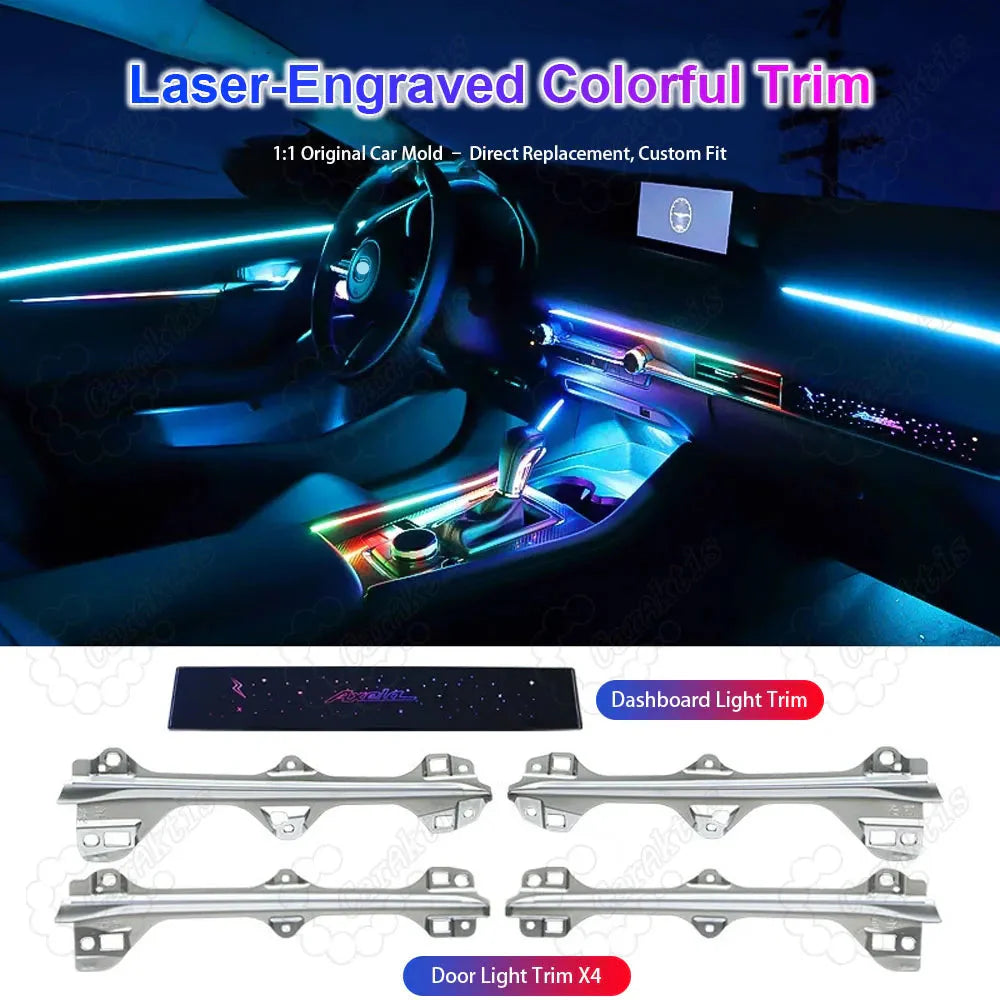 CarAktis LED Ambient Light For Mazda3 Axela 2020-2023 Dynamic Automotive Interior Decoration 64 Colors