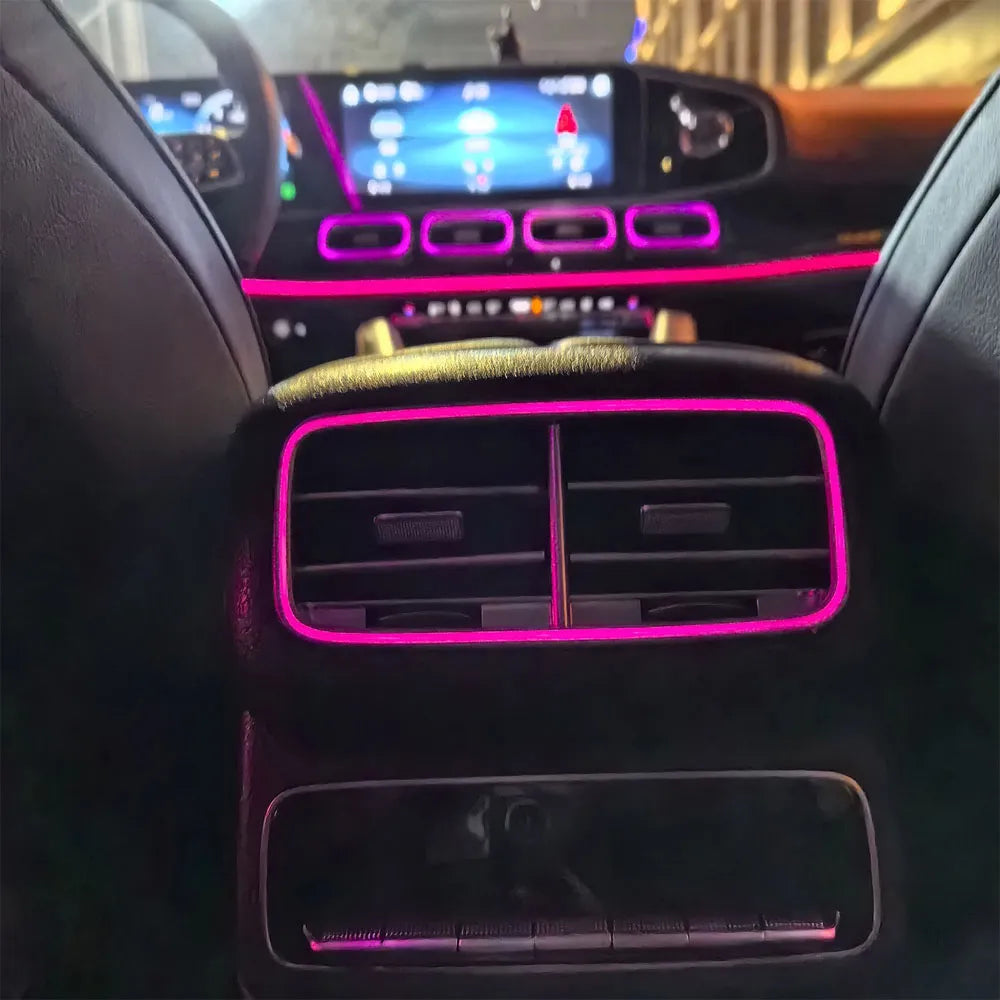 Full Set for 2020-2025 Mercedes-Benz GLE/GLS W167 X167 LED Ambient Light Rotary Tweeter Luminous Turbine Vent Car Door Speaker Cover