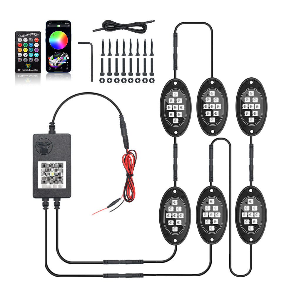 Car Underglow Flexible Strip LED Remote /APP Control RGB LED Strip Under Automobile Chassis Tube Underbody System Neon Light