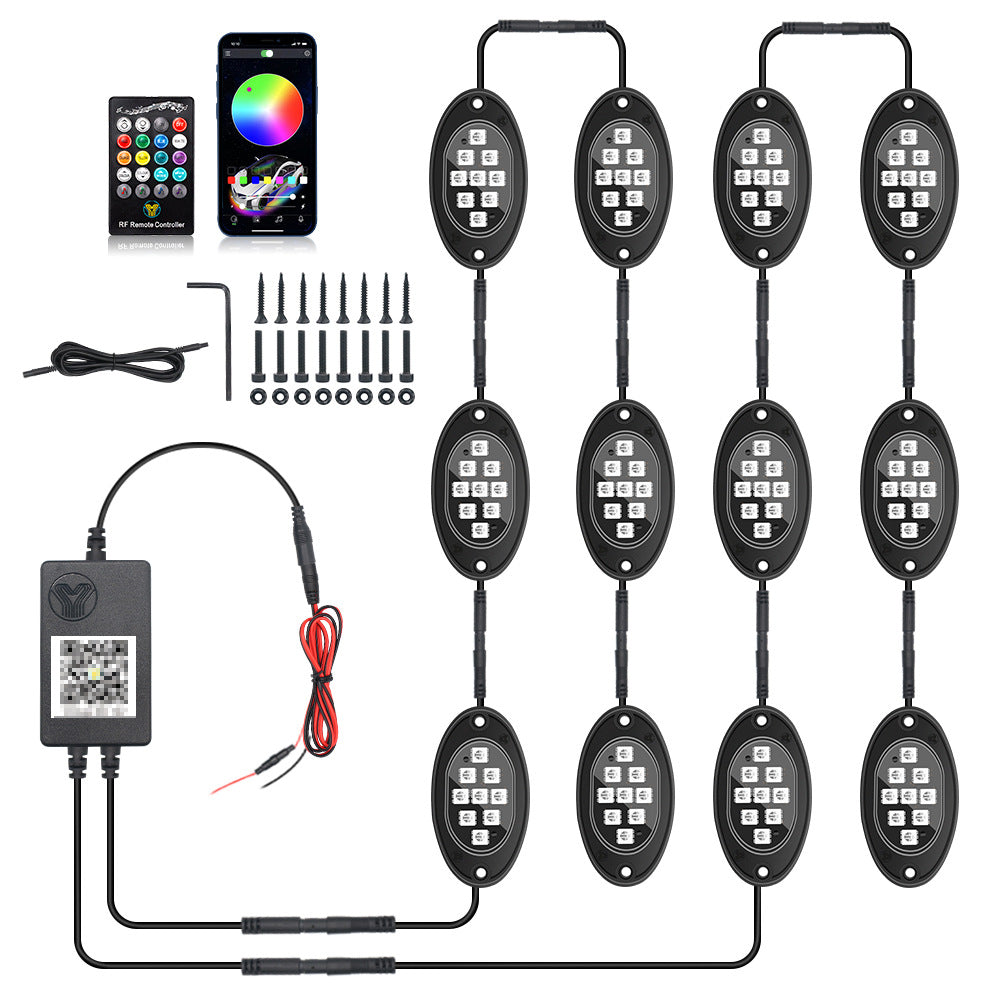 Car Underglow Flexible Strip LED Remote /APP Control RGB LED Strip Under Automobile Chassis Tube Underbody System Neon Light