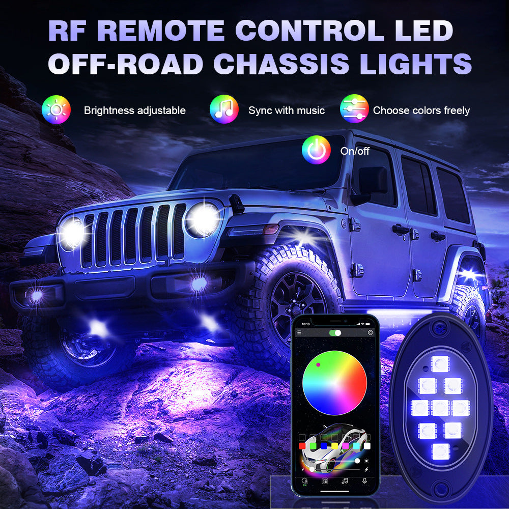 Car Underglow Flexible Strip LED Remote /APP Control RGB LED Strip Under Automobile Chassis Tube Underbody System Neon Light