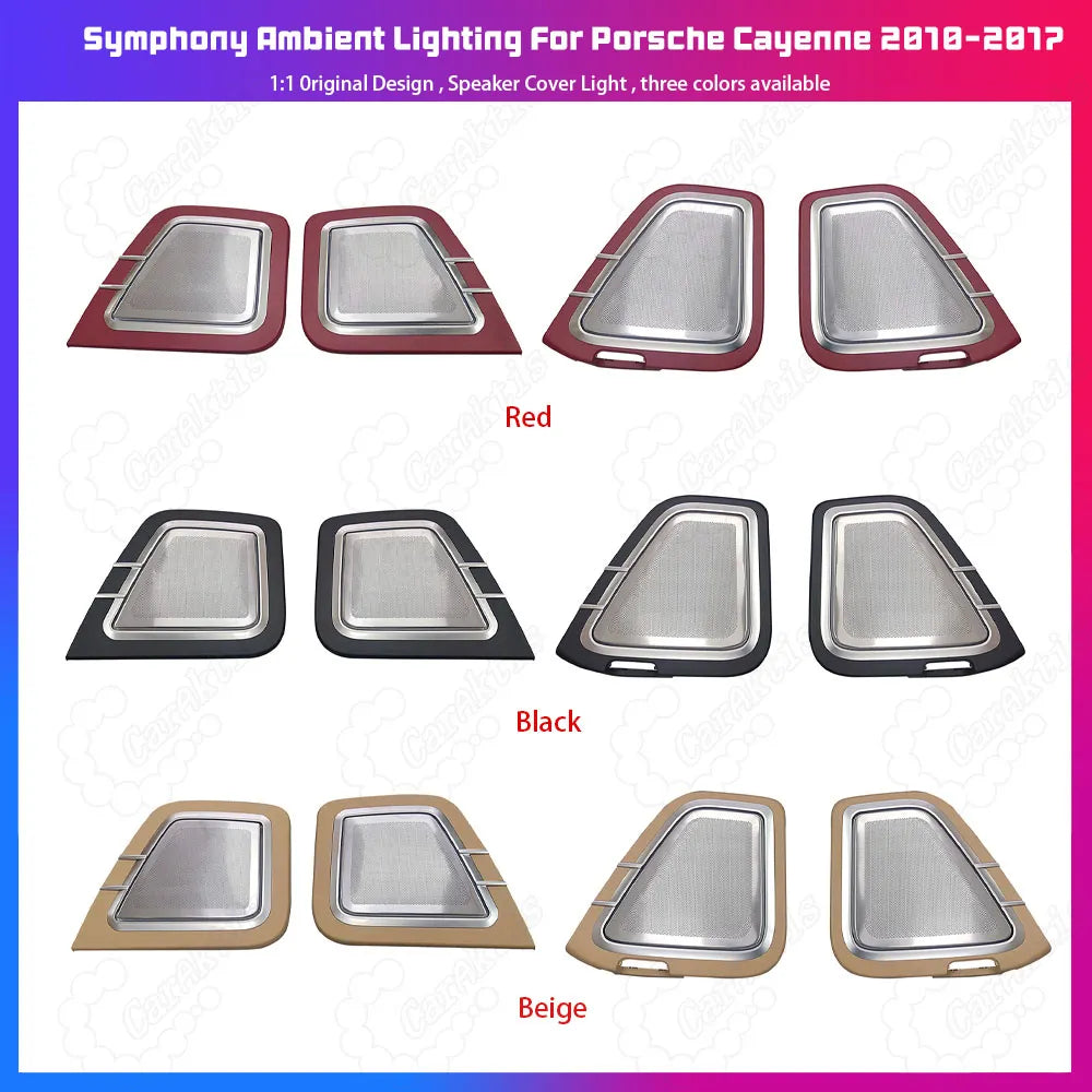CarAkits Ambient Lighting LED Trim Panel For Porsche Cayenne 2018-2023 Interior Environment Atmosphere Light