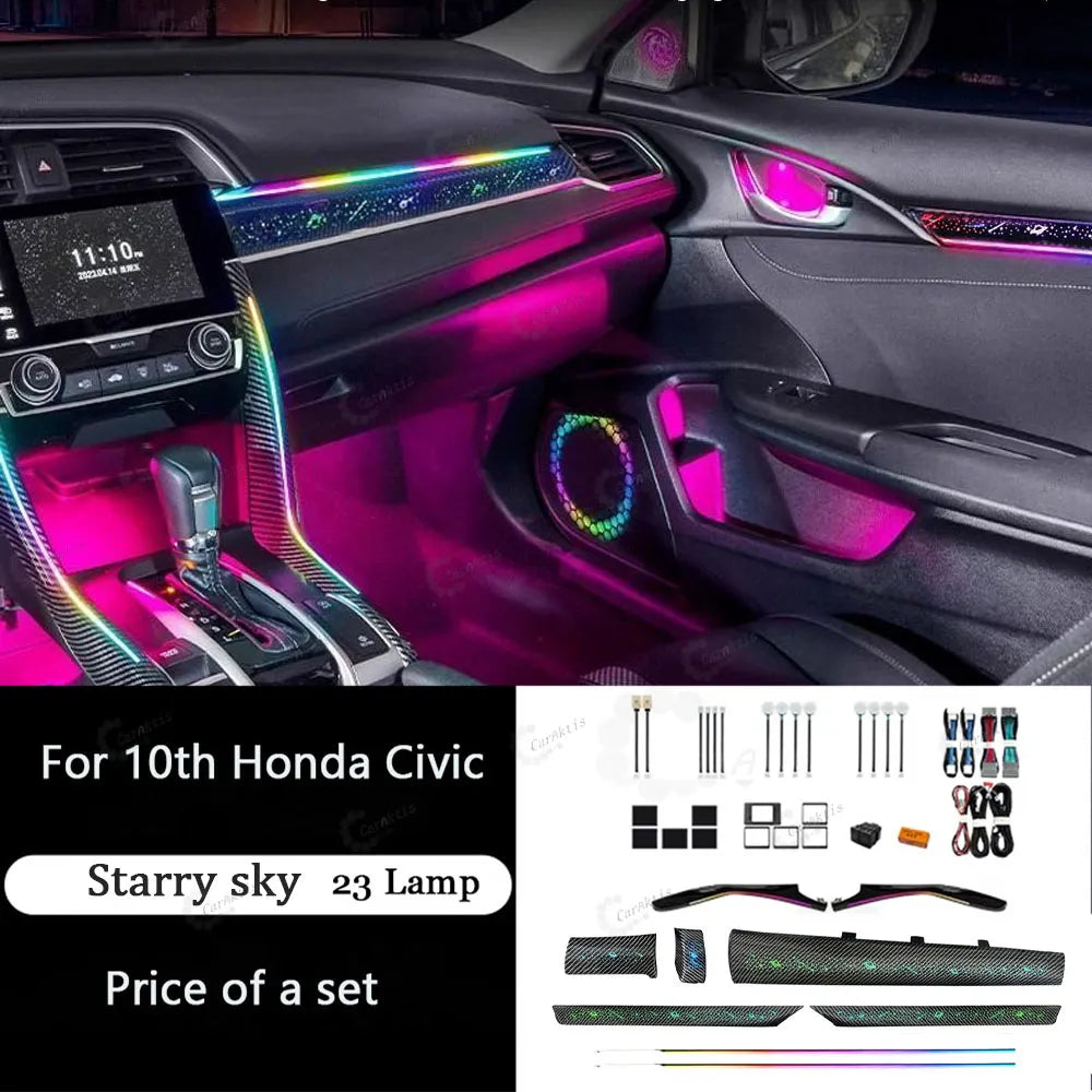 CarAkits LED Safety assistance systems Ambient Light For Honda Civic 2016-2021 Interior Decoration