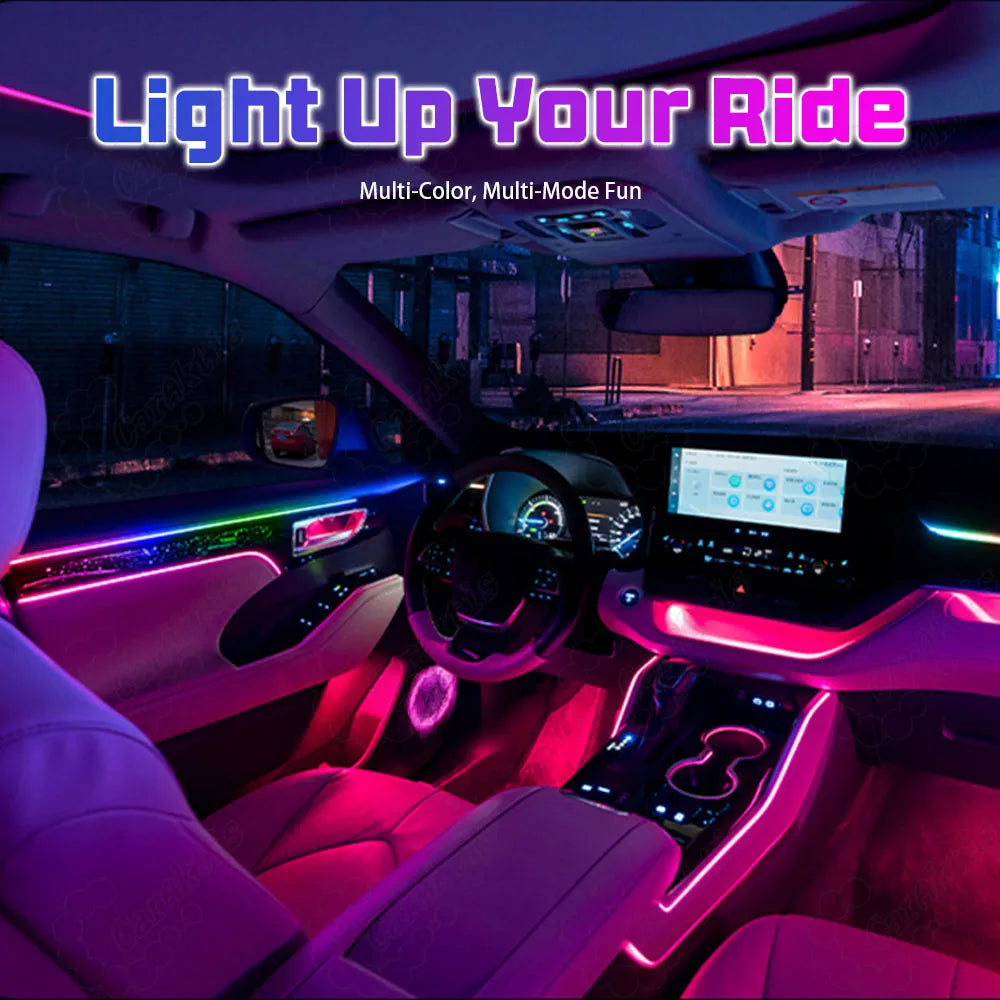 LED Atmosphere Light For Toyota Highlander 2022-2025 Dynamic Ambient Lighting 64 Colors