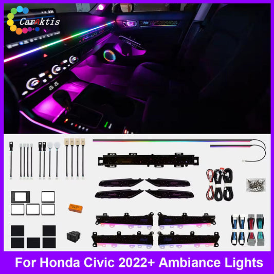 CarAkits Symphony LED Ambient Light For Honda 11th Civic 2022-2026 Upgrade Trim Panel Accessories Kit