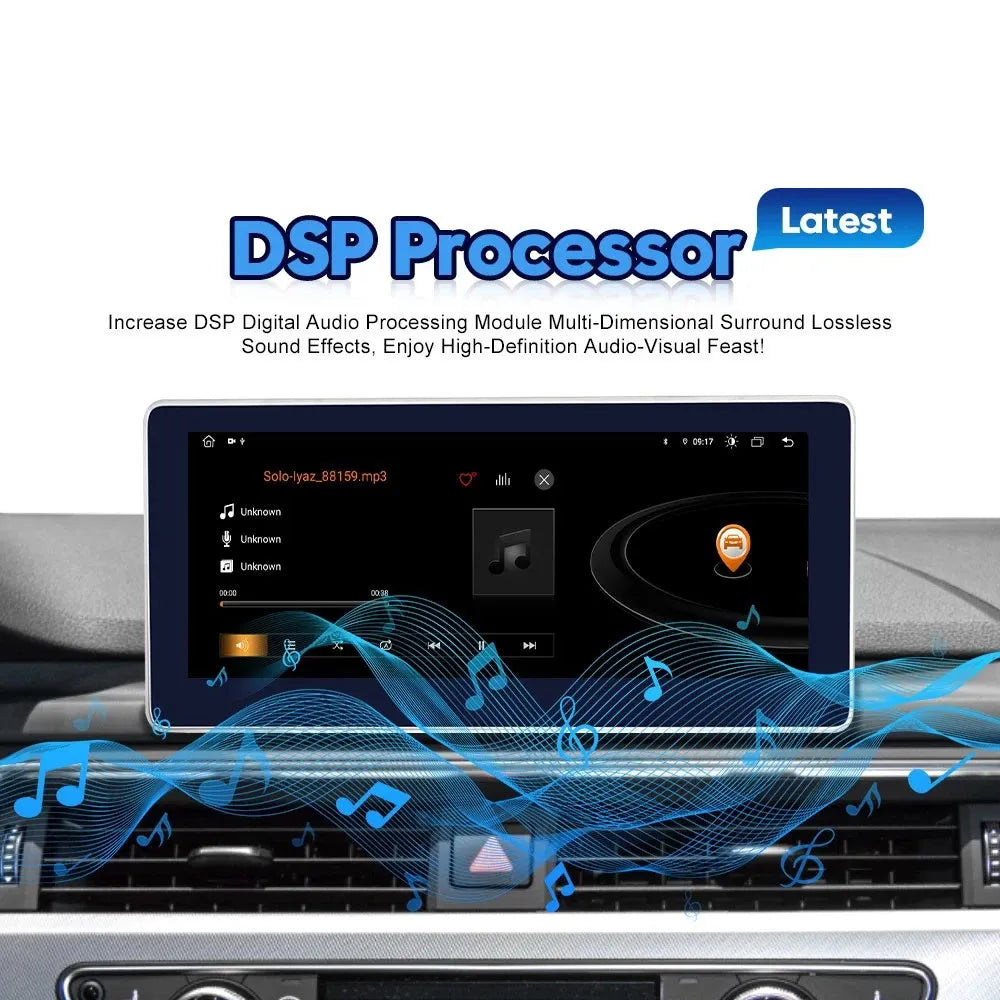 Built-in DSP digital audio processor for high-definition equalizer sound control on Acura RDX Android head unit