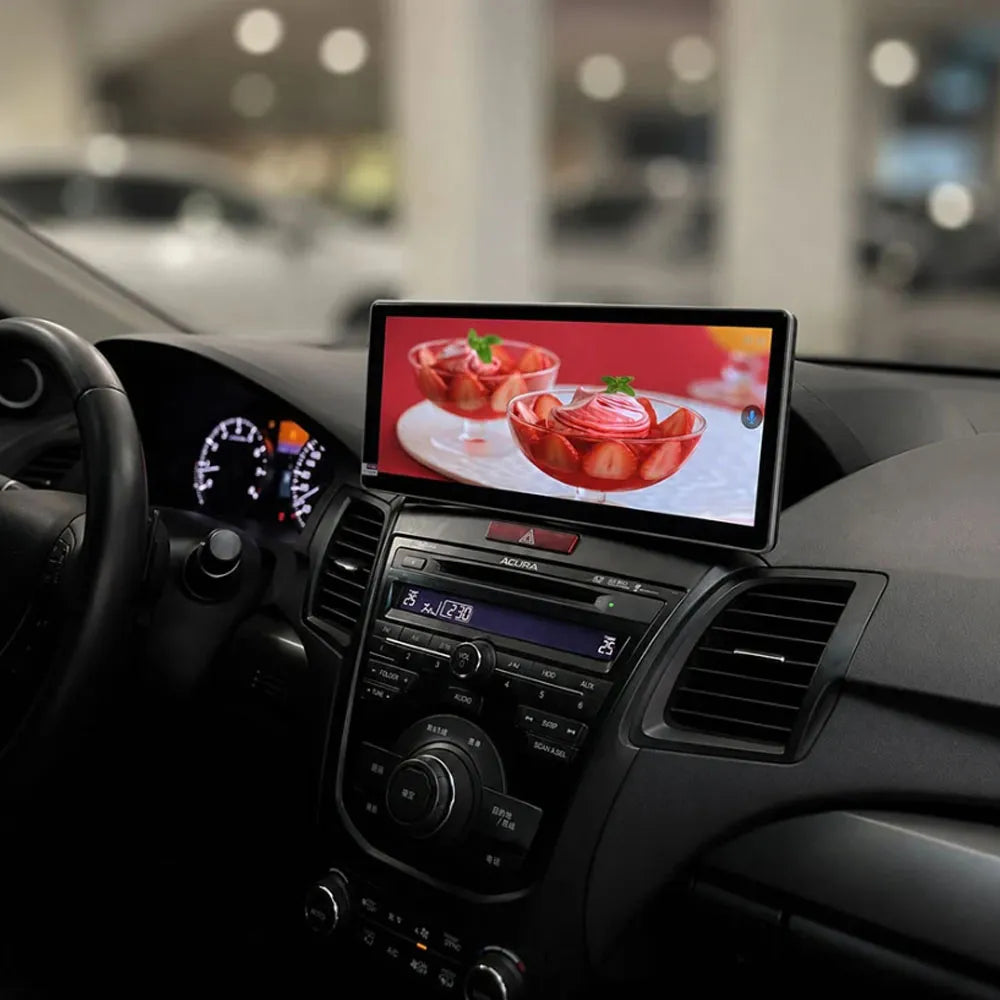 High-definition video playback feature on 12.3-inch car radio touchscreen in Acura RDX interior.