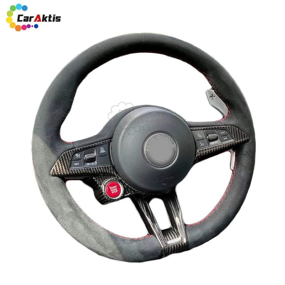 2017-2021 Alfa Romeo Stelvio Giulia Custom Carbon Fiber Steering Wheel