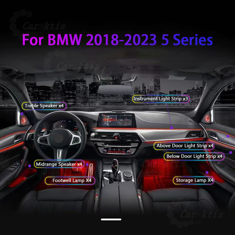 CarAktis For BMW 5 Series G30 G38 2018-2023 Midrange Tweeter HiFi Music Stereo Horn Ambient Light Decorate Refit