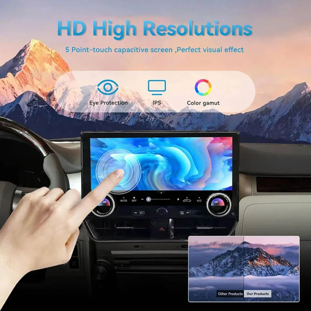 HD high resolution IPS 5-point touch capacitive screen with eye protection on Lexus GX460 stereo
