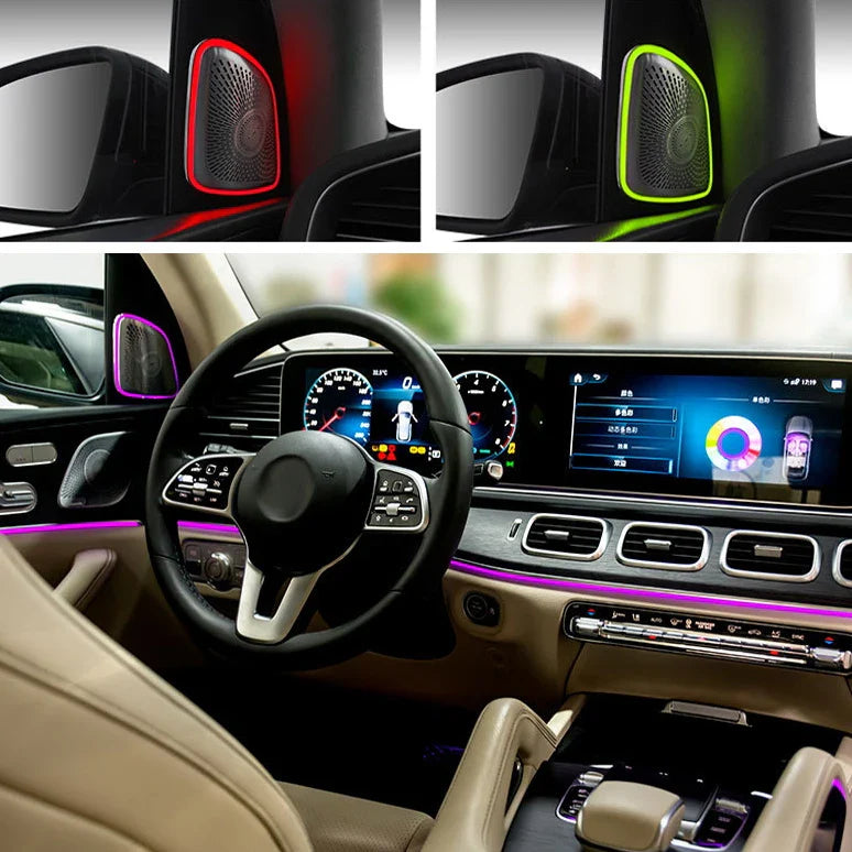 LED Ambient Light Full Set for Mercedes W167 X167 GLE/GLS 2020-2025 | Rotary Tweeters & Luminous Vents