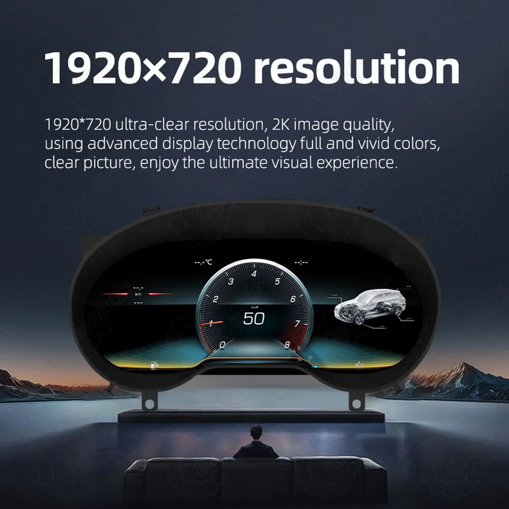1920x720 ultra-clear HD resolution LCD speedometer screen display upgrade for Mercedes W176 CLA C117 GLA X156