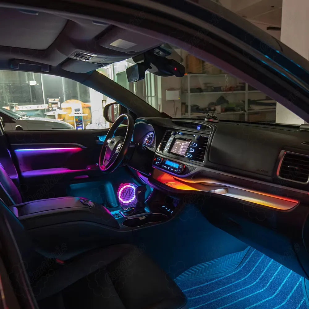 CarAkits Refit LED Ambient Light For Toyota Highlander 2015-2021 Dynamic Magic Color Interior Decoration