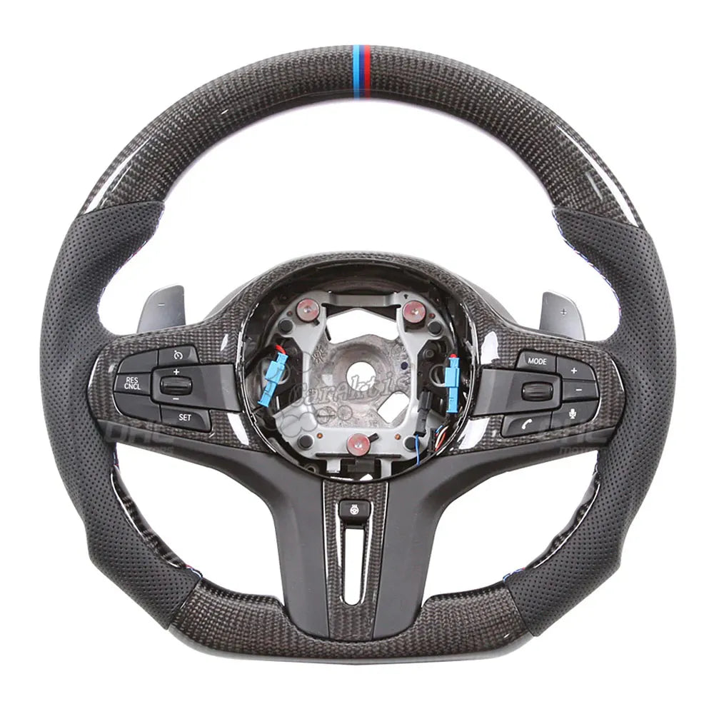 premium alcantara leather bmw steering wheel grip