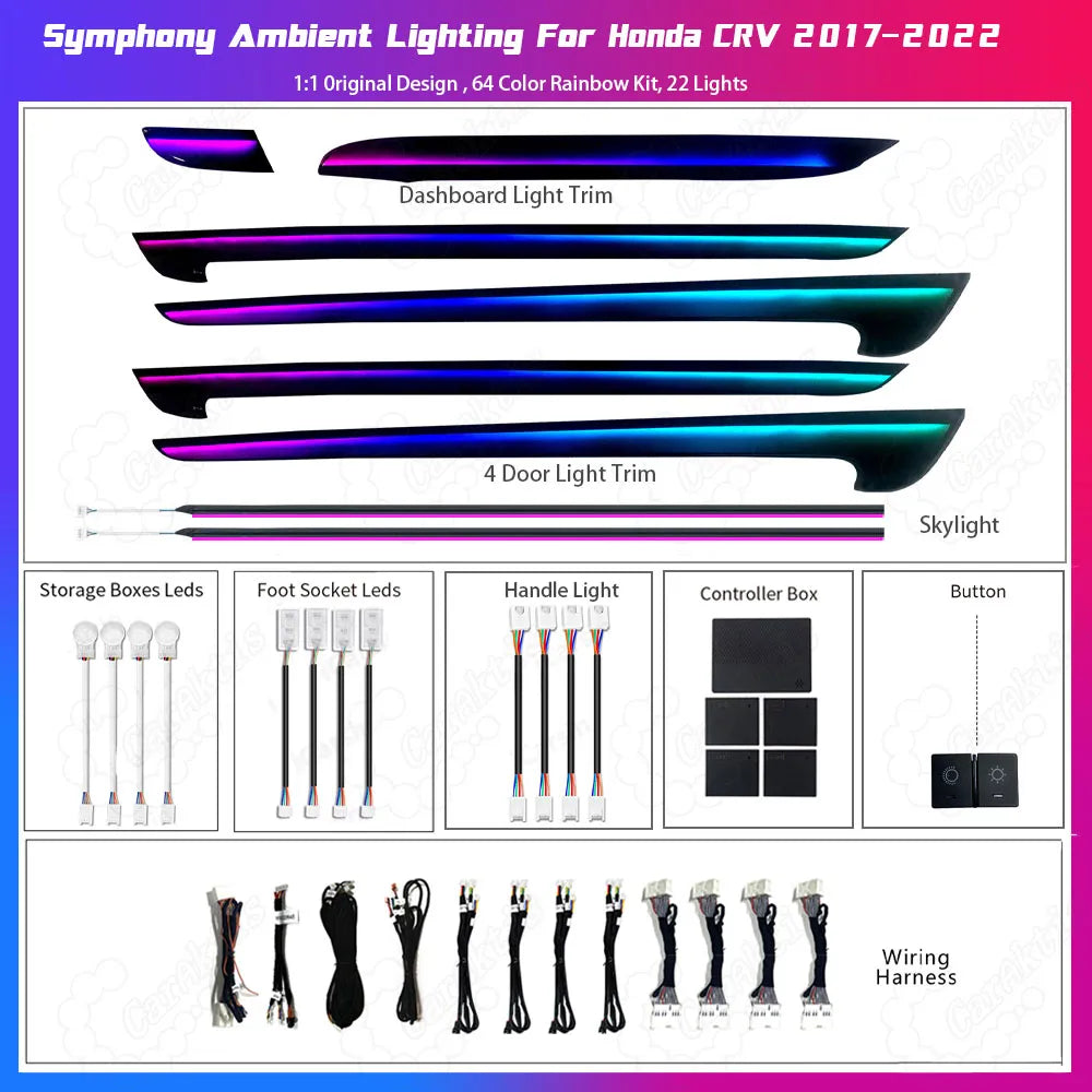 Dynamic Illusion ambient light interior trim kit for 2019–2025 Toyota RAV4 and Venza