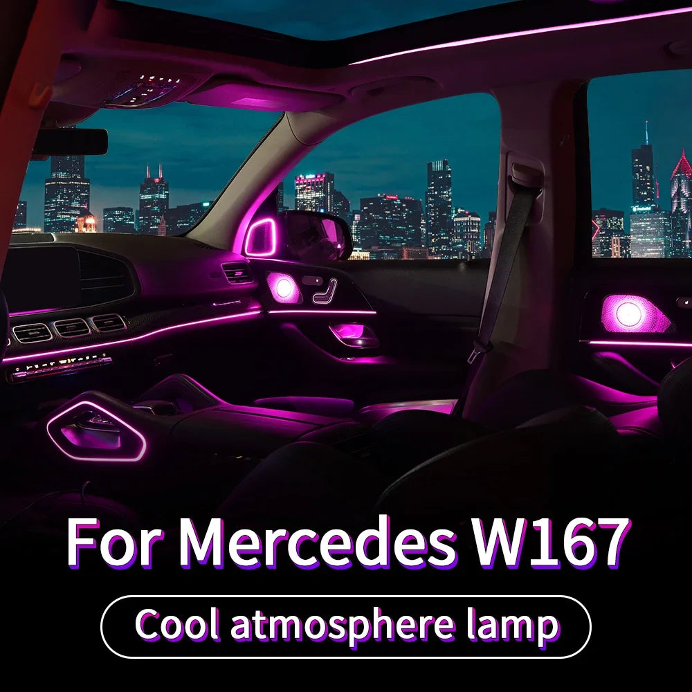 LED Ambient Light Full Set for Mercedes W167 X167 GLE/GLS 2020-2025 | Rotary Tweeters & Luminous Vents