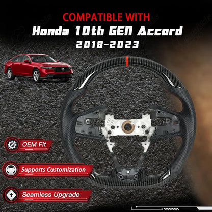 Carbon Fiber Steering Wheel for Honda Accord 2018–2022
