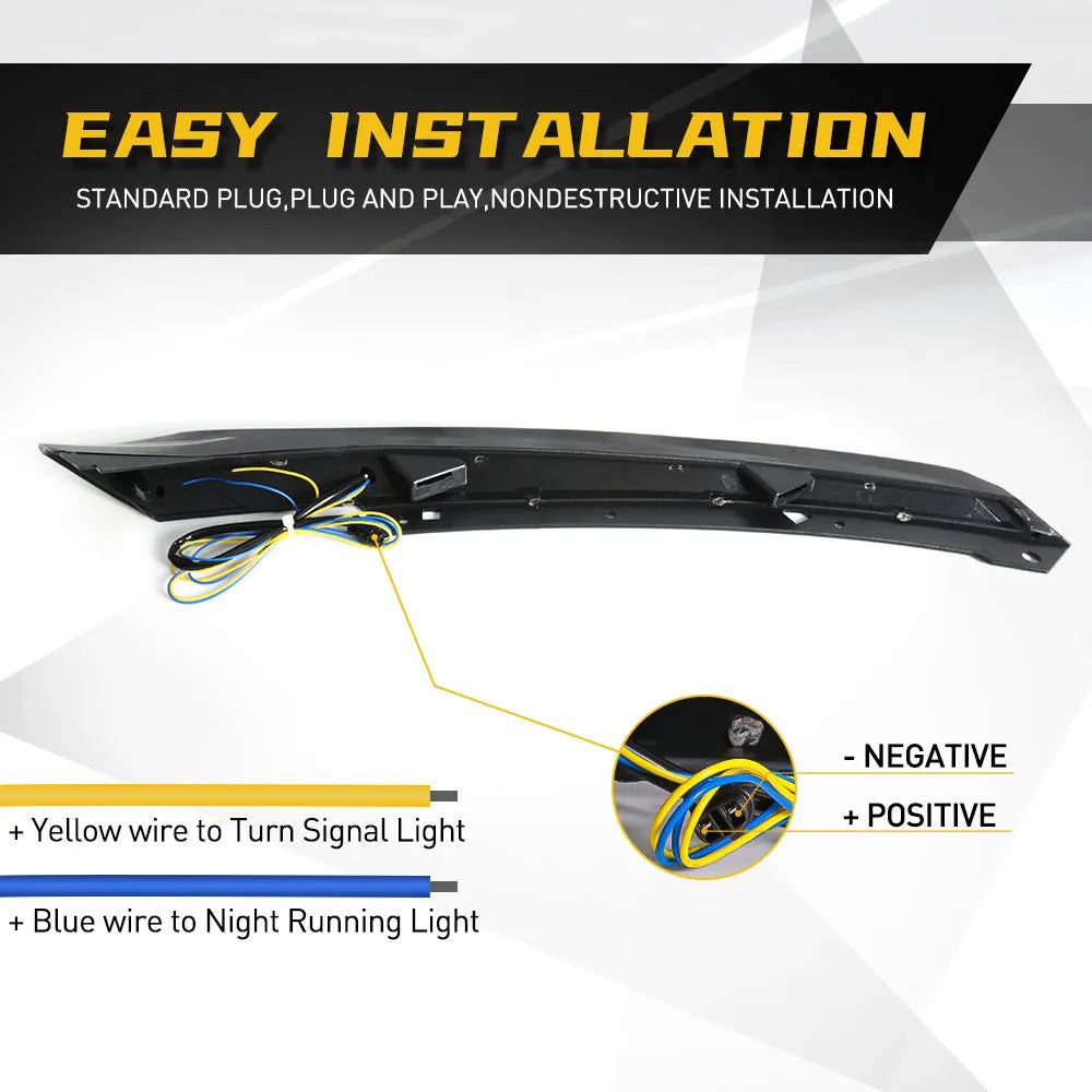 LED DRL Front Headlight Eyebrow Kit for Honda Civic 2016-2020 | Dynamic Turn Signal Daytime Running Lights