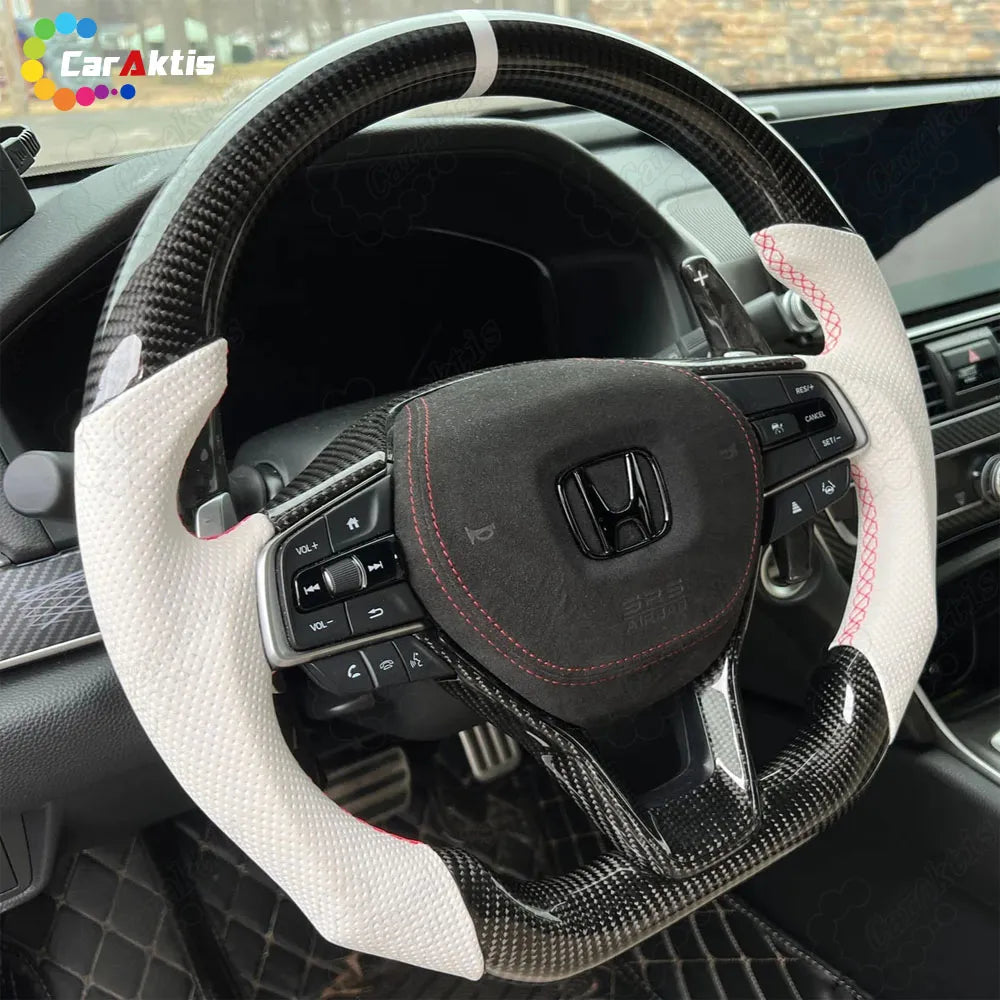 Custom Carbon Fiber Steering Wheel for Honda Accord 2018–2022