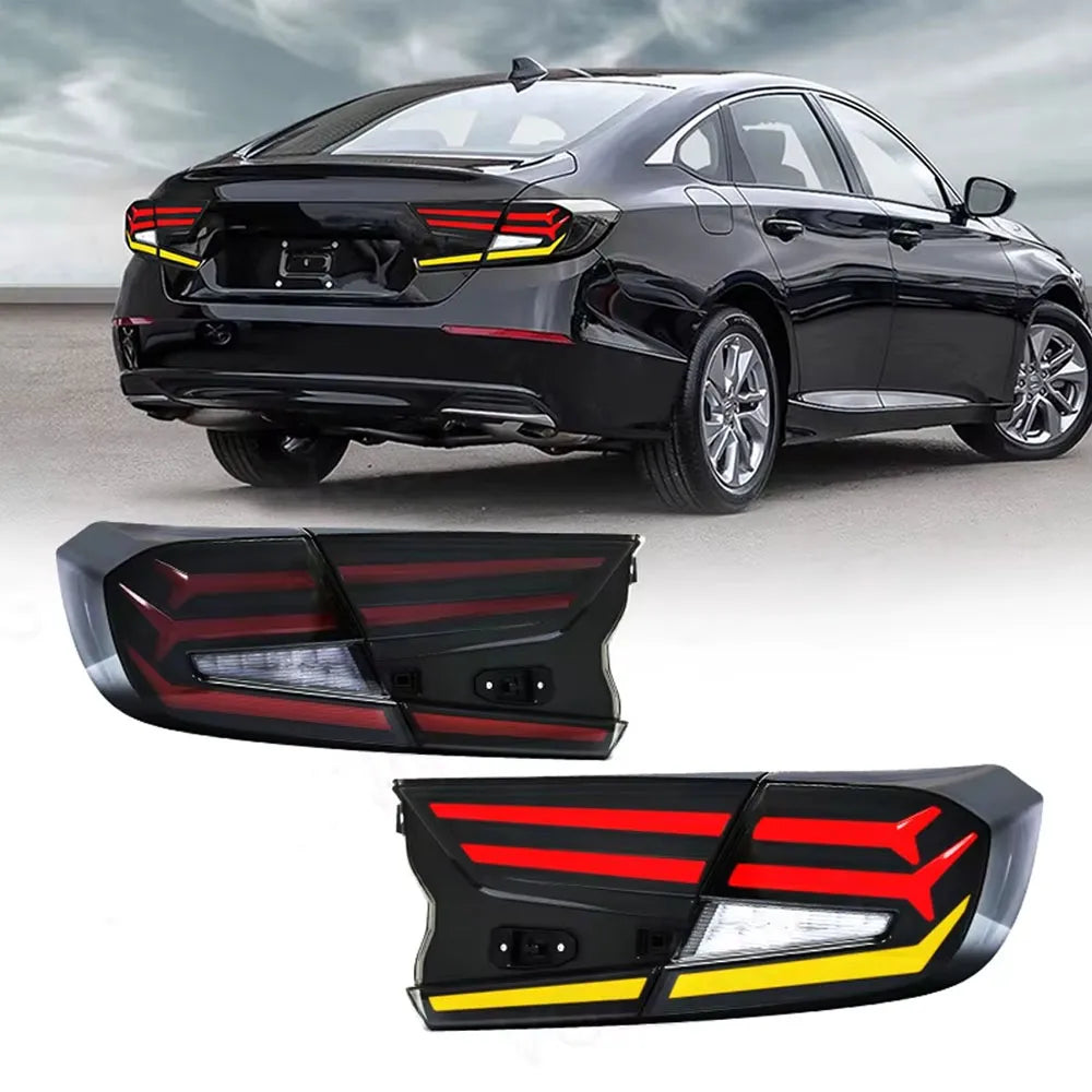 Front Bumper LED DRL Fog Light Assembly for Honda Accord Sedan 2018 2019 2020 | Sport/EX/L | White Daytime Running &amp; Amber Turn Signal
