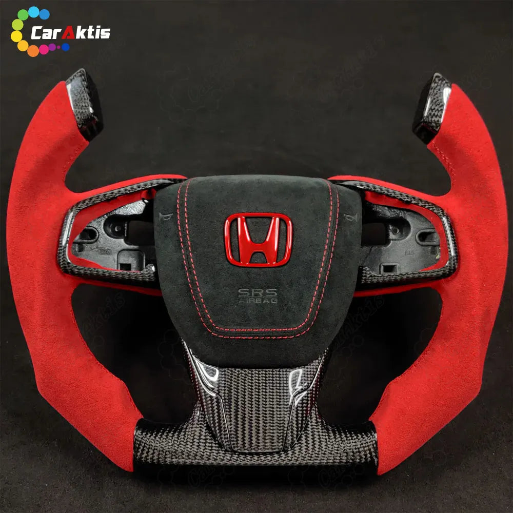 Carbon Fiber Custom Steering Wheel for Honda Civic 10th Gen 2016–2021
