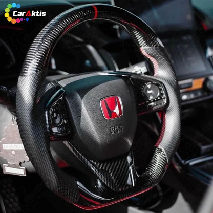 Carbon Fiber Custom Steering Wheel for Honda Civic 10th Gen 2016–2021