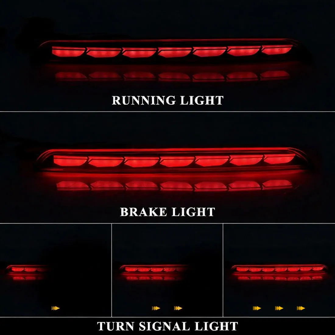 Honda Civic (2021-2024) LED Front DRL &amp; Rear Bumper Reflector Light Set