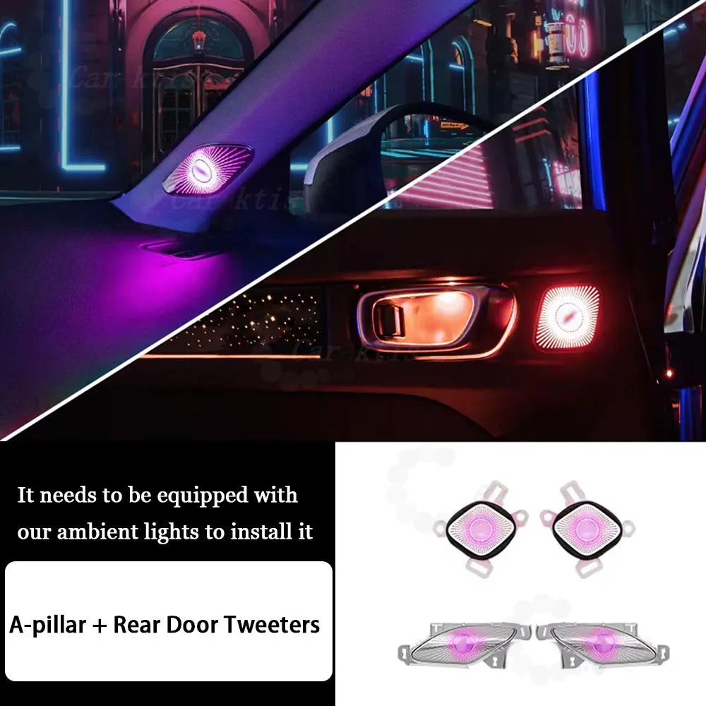 11th Gen Civic A-pillar and rear door illuminated tweeter ambient lights