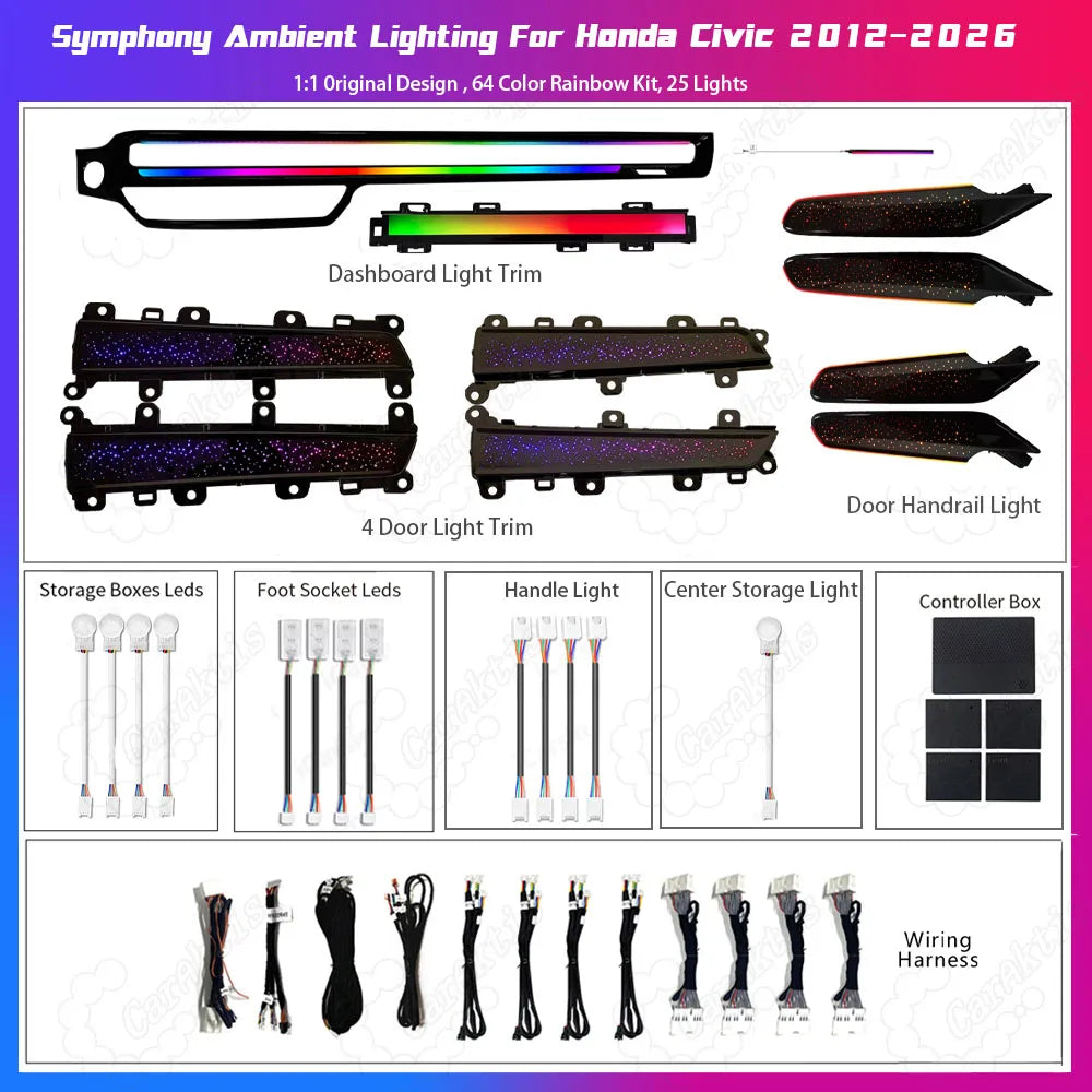 11th Gen Civic Starlight Ambient Lighting Kit (25-Light Set)