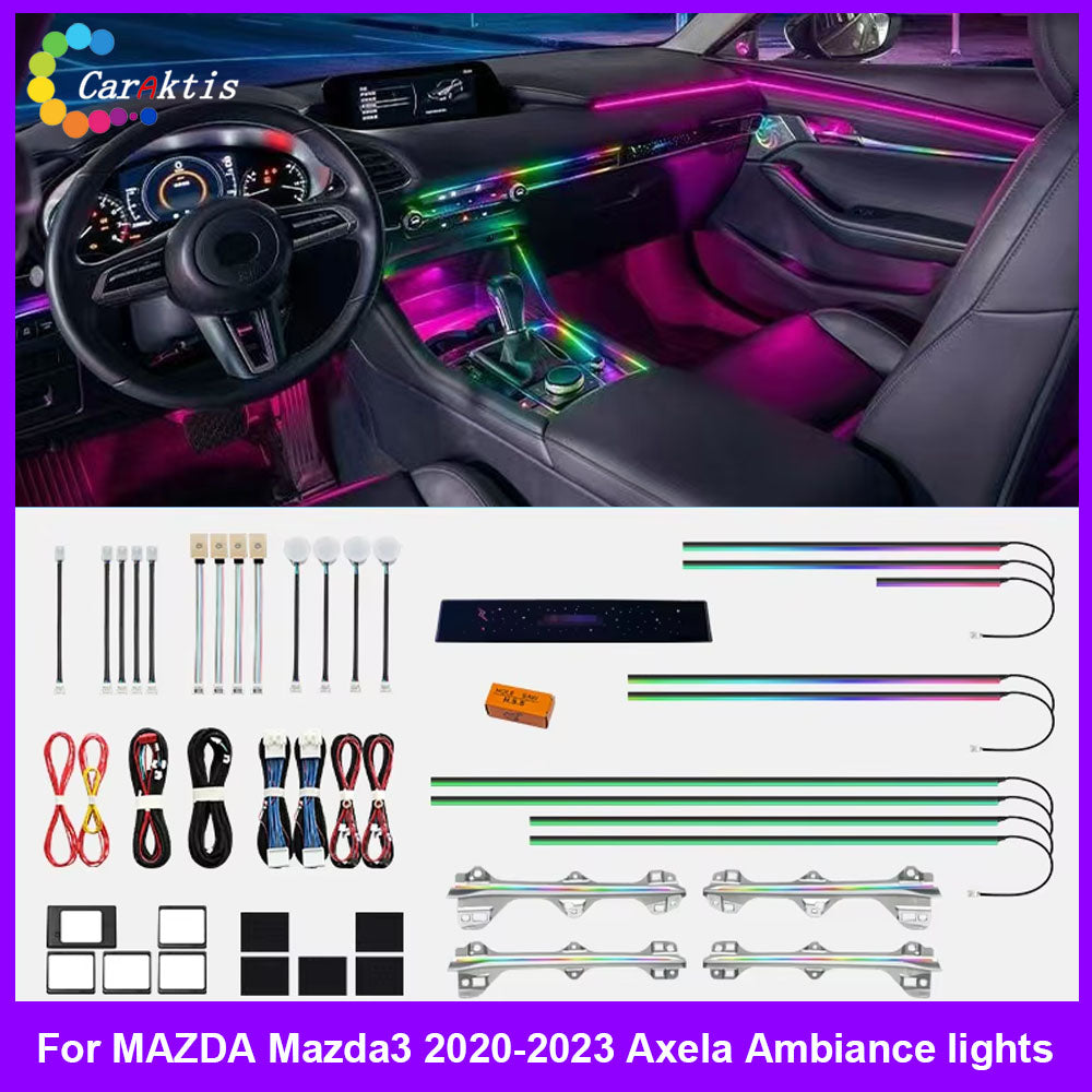 CarAktis LED Ambient Light For MAZDA3 Axela 2020-2023 Dynamic Automotive Interior Decoration 64 Colors