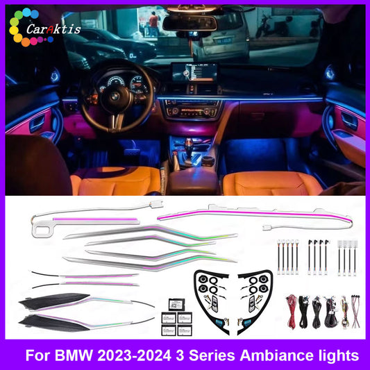 CarAktis Upgrade Symphony Ambient Lighting Kit For BMW 3 Series G20 2023-2024 M340i 330i 320i Interior LED Light Accessories Trim Panel