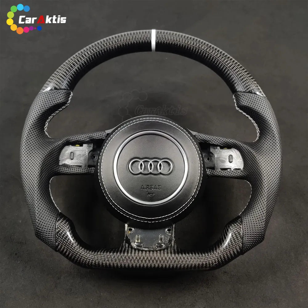 Audi R8 TT Custom Carbon Fiber Steering Wheel