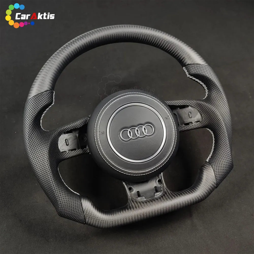 Audi R8 TT Custom Carbon Fiber Steering Wheel