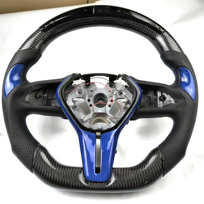 2013 2024 infiniti q50 q60 carbon fiber white alcantara steering wheel