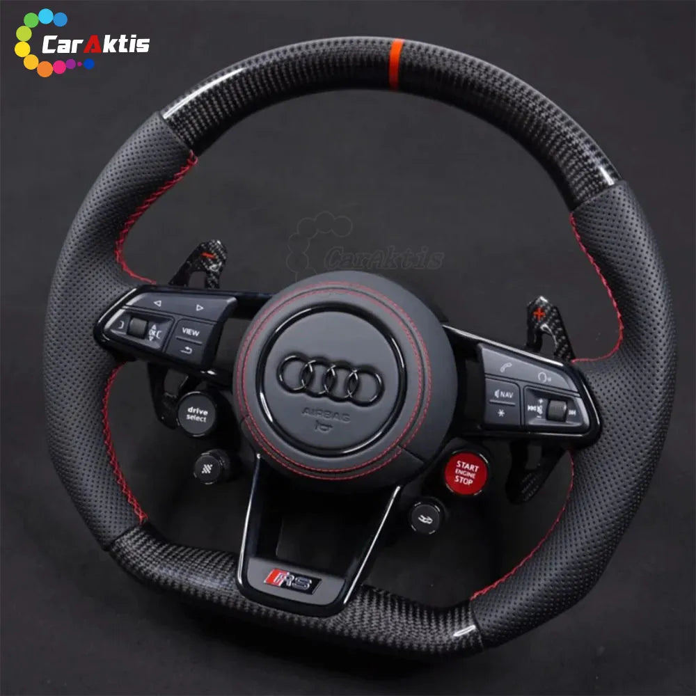2016-2024 Audi R8 TT TTS TTRS Custom Carbon Fiber Steering Wheel