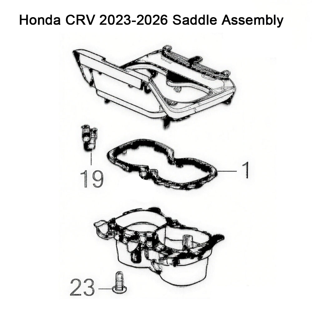 Full view of the caraktis center console assembly kit for Honda CR-V 6th Gen.