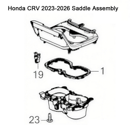 Full view of the caraktis center console assembly kit for Honda CR-V 6th Gen.